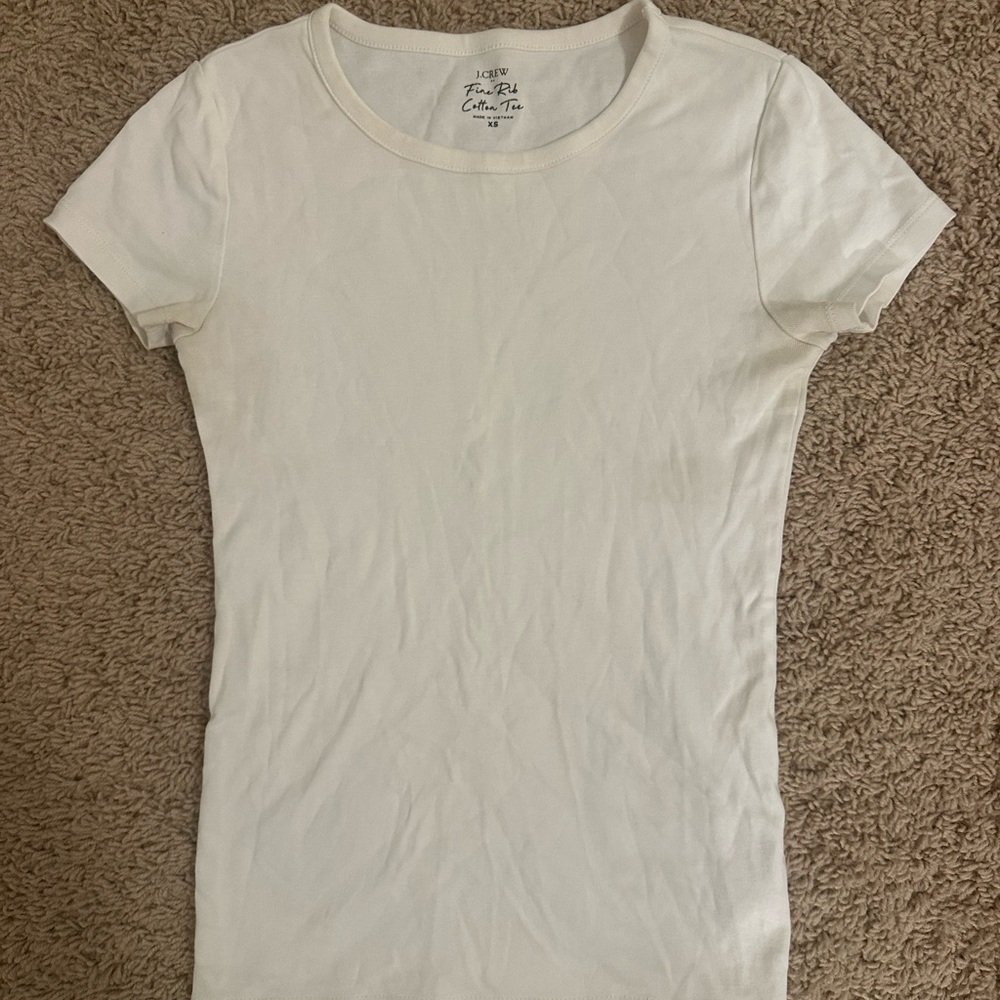 White Crewneck Short-Sleeve Tee